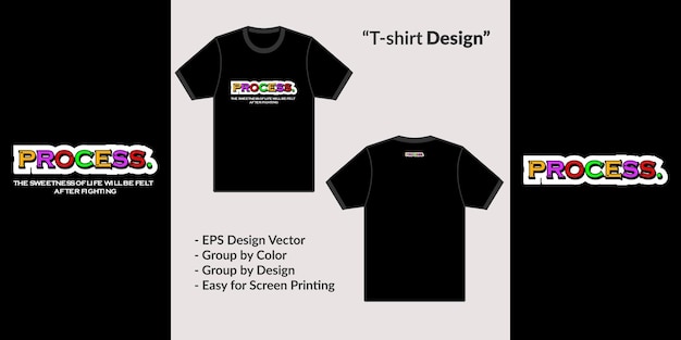 Texto de proceso de cita motivacional de estilo tipográfico para diseño de camiseta, sudadera con capucha o mercancía
