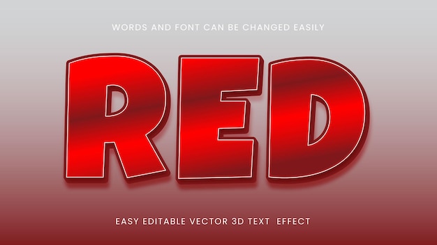 Texto rojo estilo 3d