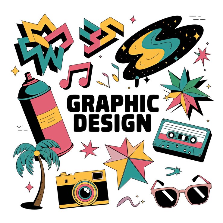 Vector texto y símbolo de diseño vintage vectorial para camiseta