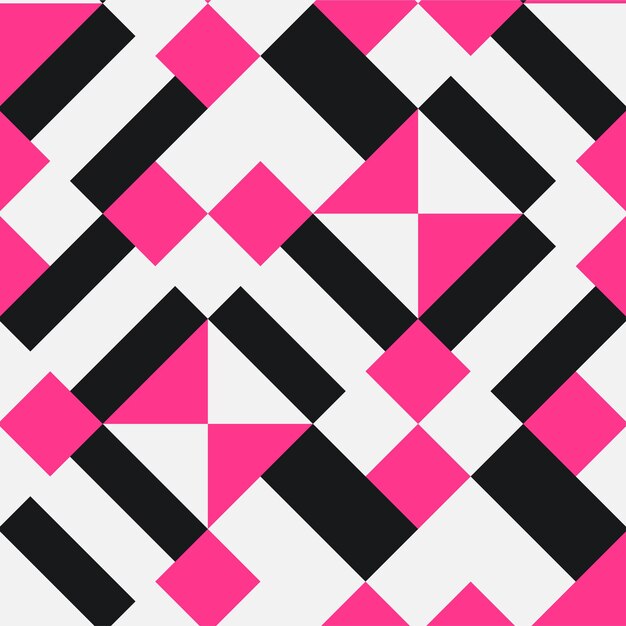 TEXTO sobre fondo de forma geométrica con plantilla de elementos minimalistas rosa