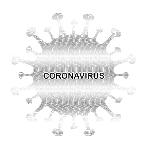 Texto de tipografía del coronavirus