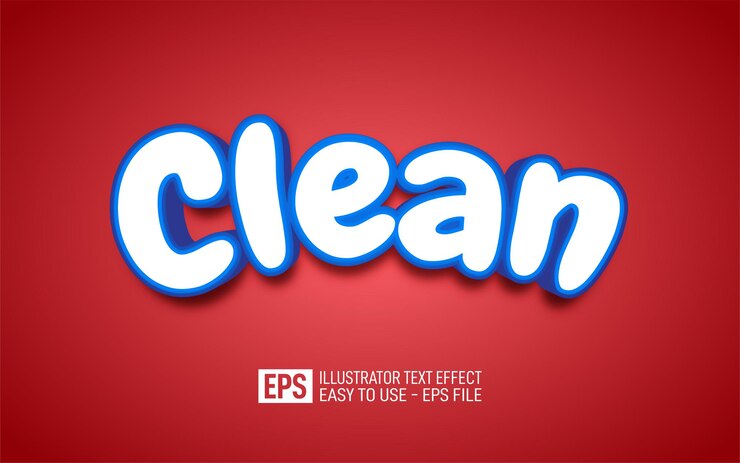 Vector texto en tres dimensiones plantilla de efecto de estilo editable y limpio