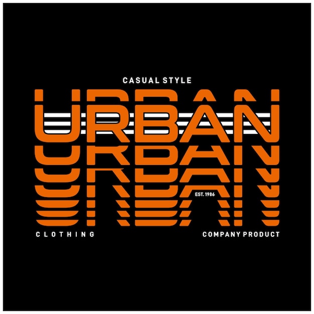 texto urbano tipografía elegante ilustración gráfica vectorial tipografía buena para el diseño de camisetas impresas