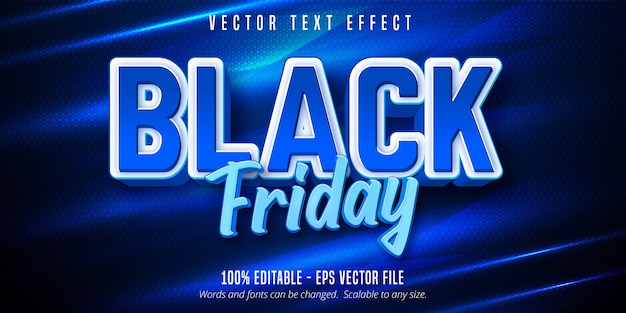 Texto de viernes negro, efecto de texto editable