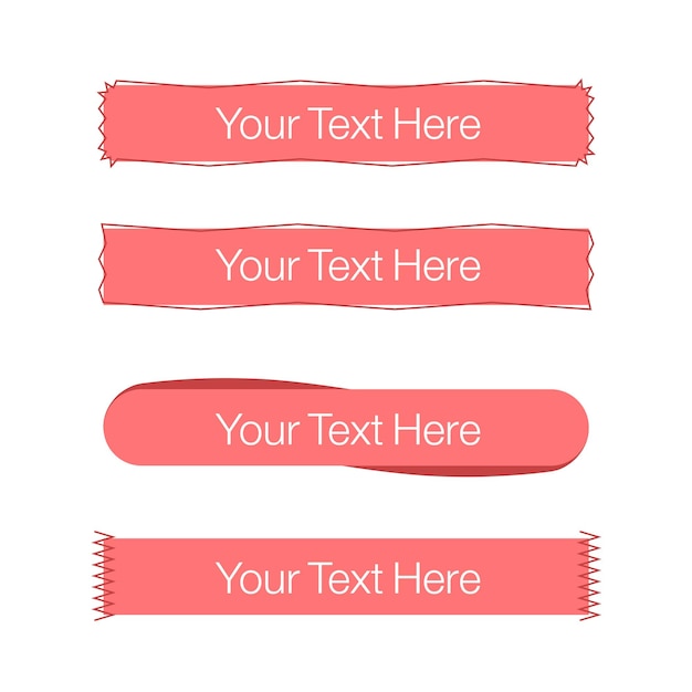 Textos vectoriales en cajas de arte vectorial