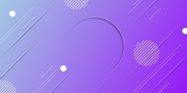 Textura abstracta degradado azul y morado con elementos de memphis. diseño moderno para banner