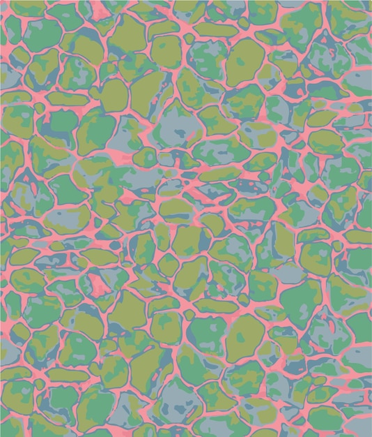 Textura abstracta de pared de piedra con colores rosa, verde y azul