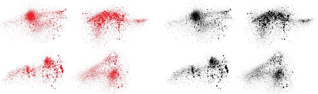 Textura abstracta trazo de pincel Grunge textura negra blanco y rojo color sangre salpicaduras de sangre mancha de sangre