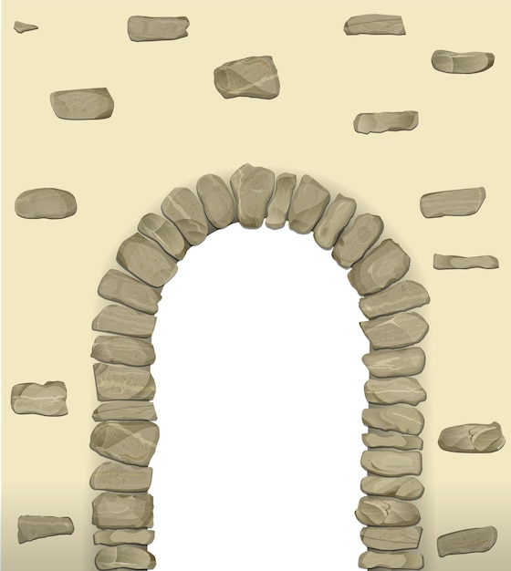 La textura de un arco hecho de piedra silvestre