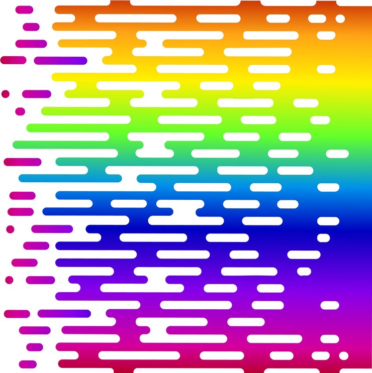 Vector textura de arco iris al estilo de un memphis us en una ilustración de vector de flores de orgullo