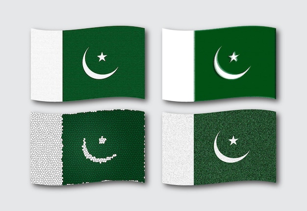 Textura de la bandera de Pakistán