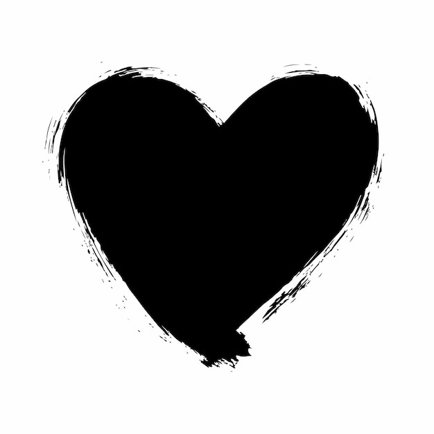 Textura Black Heart Grunge para diseños vectoriales oscuros y artísticos