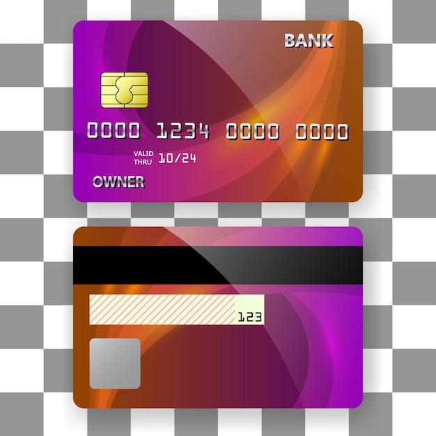 Vector textura de brillo de onda de fondo de plantilla de tarjeta bancaria