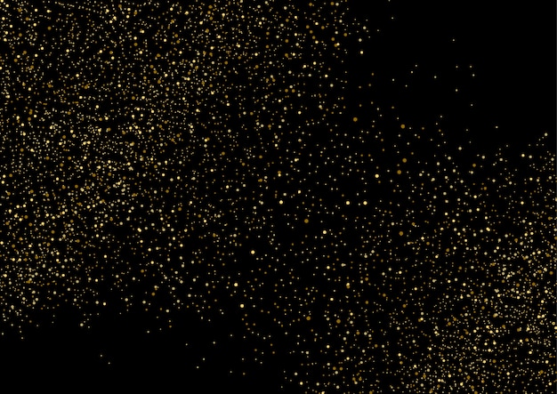 Vector textura del brillo del oro aislada en fondo negro