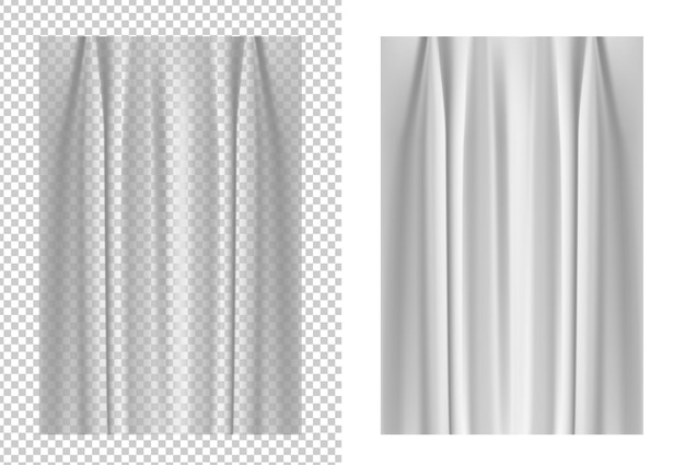 Vector textura de cortinas transparentes blancas
