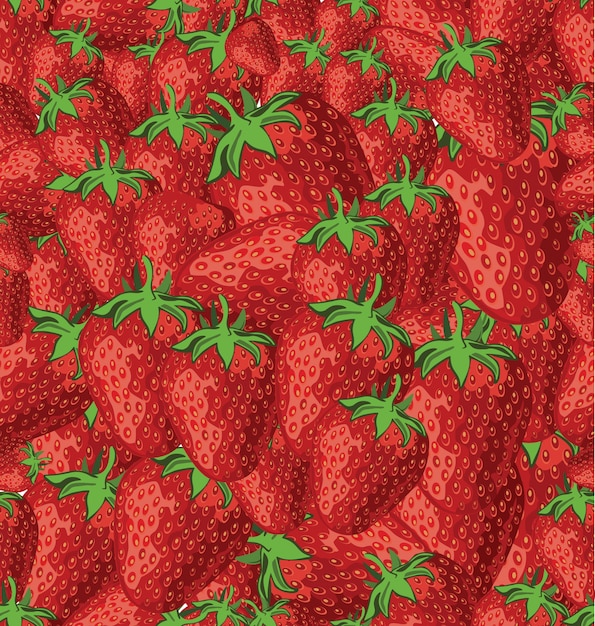 Vector textura sin costuras de fresas