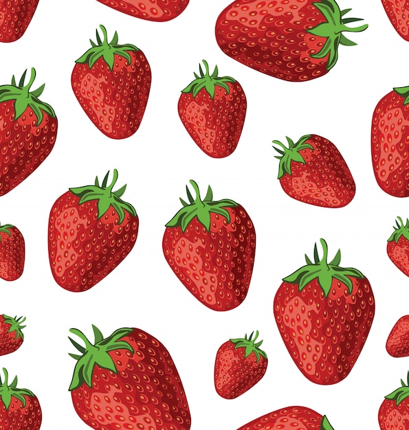 Textura sin costuras de fresas