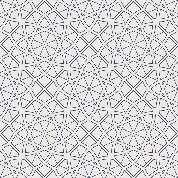 Textura sin costuras con ornamento geométrico árabe patrón lineal vectorial
