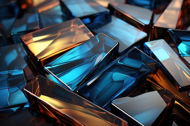 Vector textura de cristal vibrante fondo abstracto estilo geométrico colorido ilustración en 3d