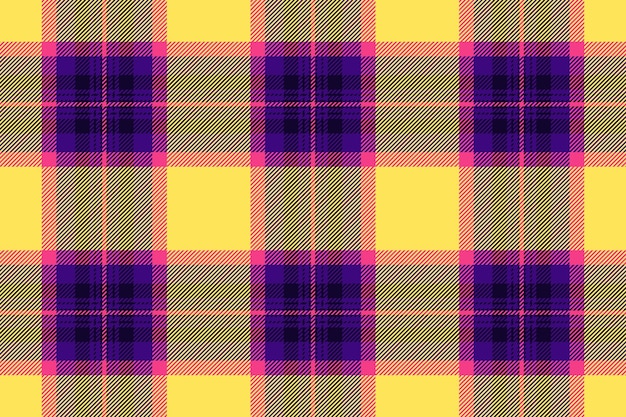 Textura de cuadros sin costuras de tela de tartán a cuadros con un vector textil de fondo