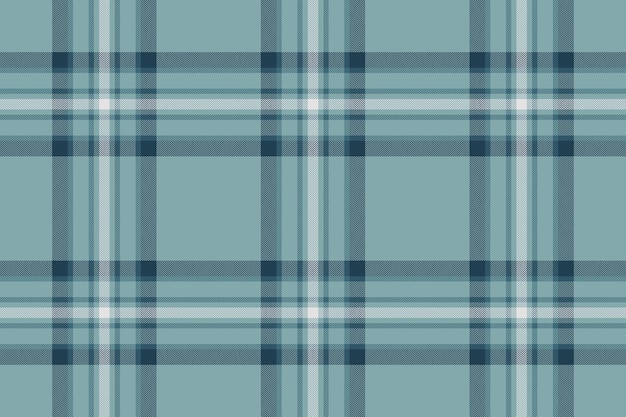 Textura a cuadros de tartán de tejido vectorial sin costuras con un fondo textil de patrón de cheque en colores cian y pastel