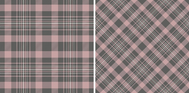 Textura a cuadros vectoriales de tartan de patrón sin costuras con un fondo de textil de tela de comprobación Establecido en colores nocturnos para ideas creativas de embalaje de regalos y ocasiones especiales