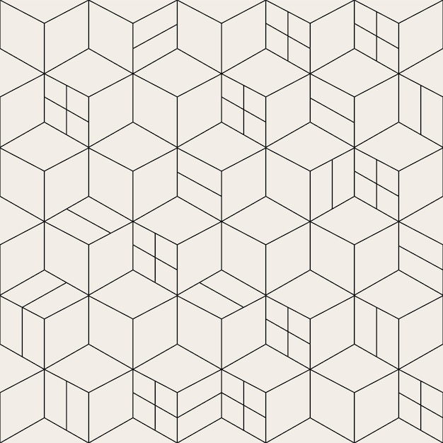 Textura de cubos de cuadrícula de patrón simple geométrico transparente de vector Fondo contemporáneo decorativo