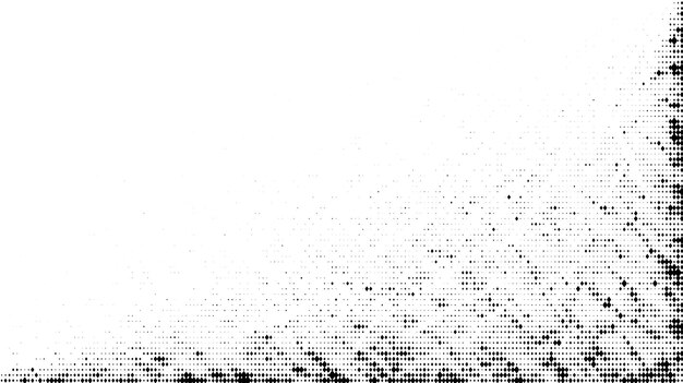 Textura de degradado grunge de semitono. Fondo de píxeles de estilo cómico. Las motas se desvanecieron en la superficie granulada.