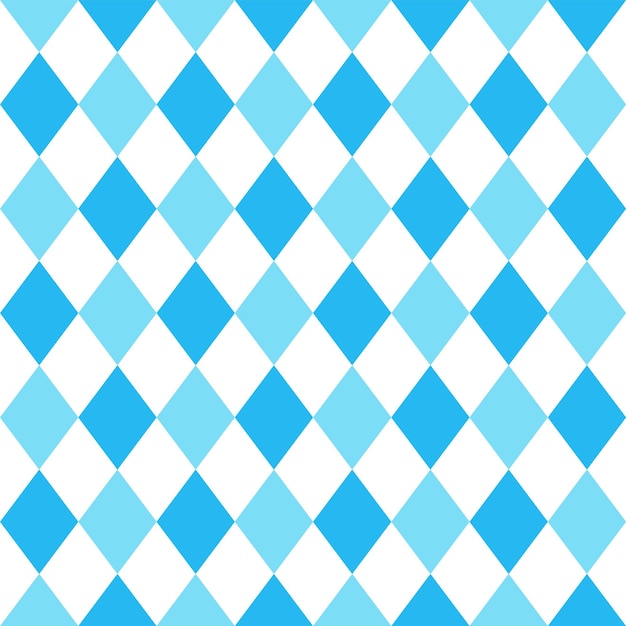 Vector textura de diamante de oktoberfest para envolver mantel de papel patrón sin costuras de oktoberfest con rombos azules