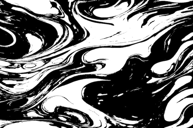 Textura dinámica de pintura al óleo abstracta en blanco y negro