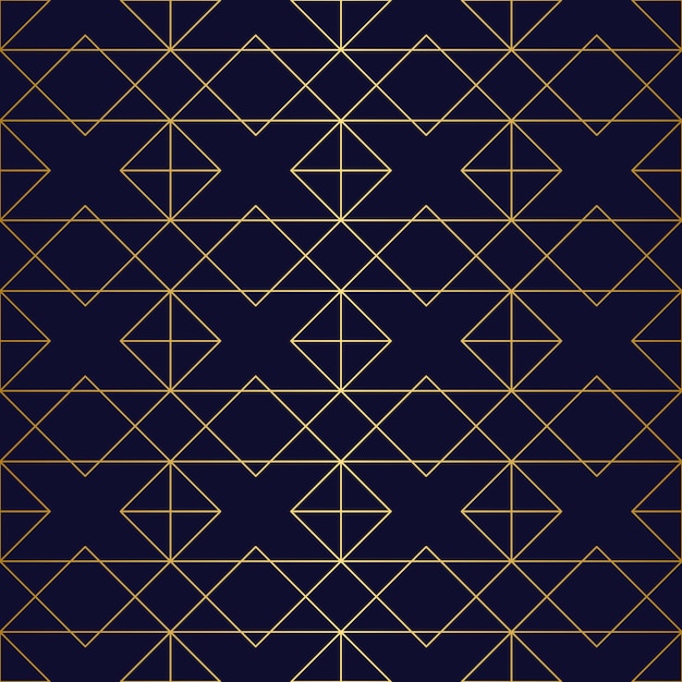 Vector textura dorada. patrón geométrico sin costuras. fondo dorado. patrón transparente de vector. fondo geométrico con rombos y nodos. patrón geométrico abstracto.