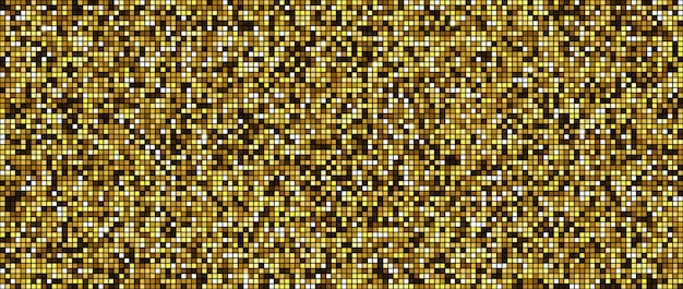 Textura dorada pixelada sin fisuras Patrón de grano de ruido amarillo Brillante mosaico de oro brillante