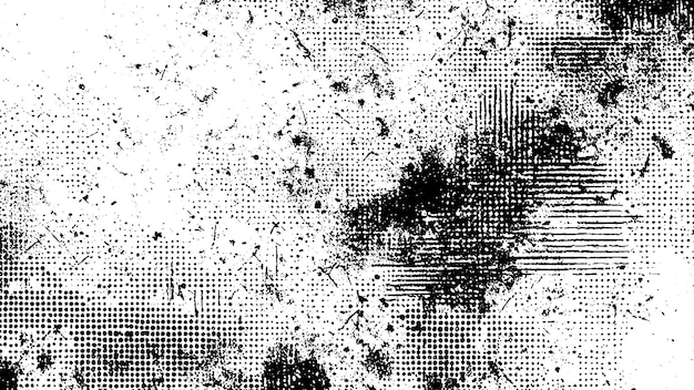 Textura de efecto Black Grunge en fondo blanco para superposiciones