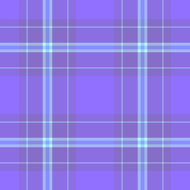 Textura de fondo a cuadros de Paisley textil vectorial primario chequeo de tela de diseño de tartan patrón sin costuras en colores índigo y azul