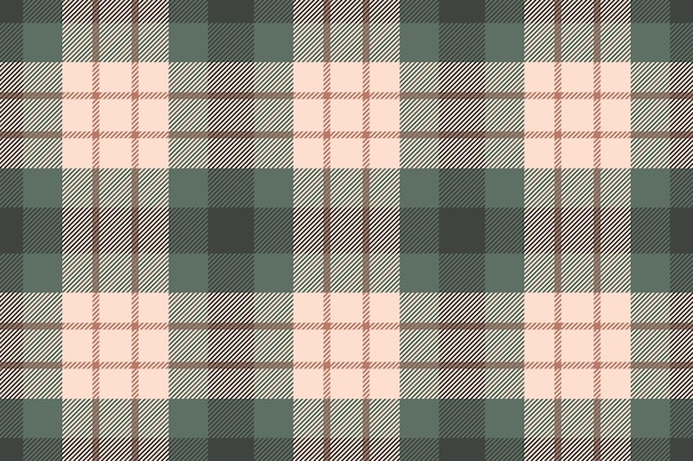 Textura de fondo a cuadros de tartán de patrones sin fisuras con un vector de tela textil en colores claros y pastel