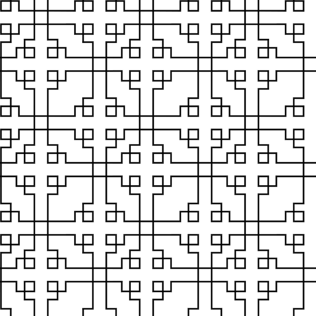 Textura de fondo monocromática patrón geométrico sin costuras en una capa transparente en estilo oriental