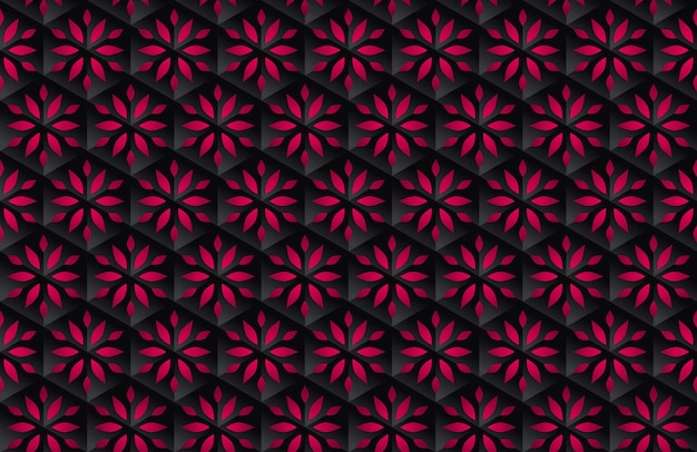 Textura de fondo negro abstracto geométrico de lujo con luz de neón