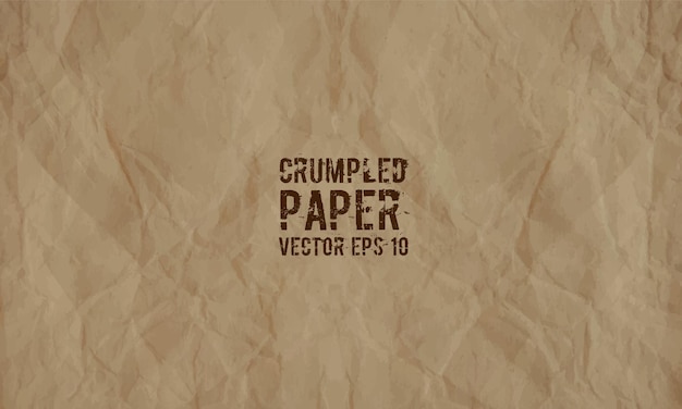 Vector textura de fondo de papel arrugado frente vector eps 10
