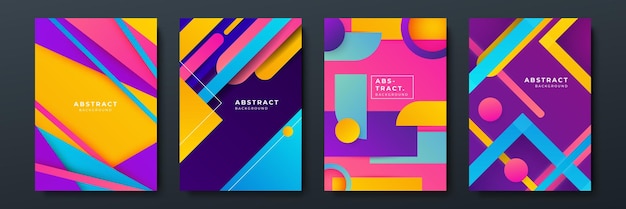 Textura de fondo de patrón geométrico que fluye degradado para el diseño de portada de póster Plantilla de banner degradado abstracto de color mínimo Forma de onda vectorial moderna para folleto
