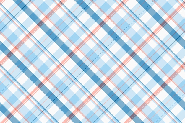 Textura de fondo transparente de vector de tartán a cuadros con un patrón de tela a cuadros en colores claros y cian