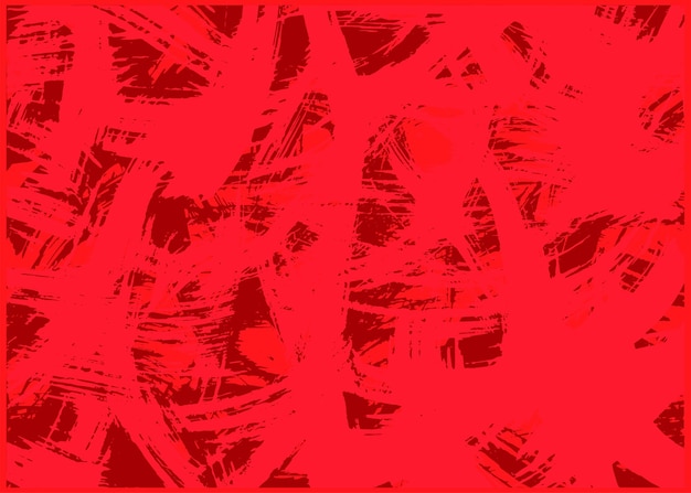 Vector textura de fondo de trazo de pincel abstracto rojo