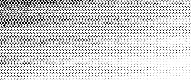 Textura de gradiente de desvanecimiento de medio tono hexagonal Fondo de gradación de grunge de grano negro abstracto