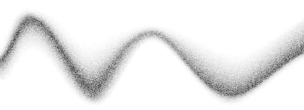 Textura de gradiente de onda de grano Fondo de línea fluida de punto negro Fondo de arena ondulada punteada wi