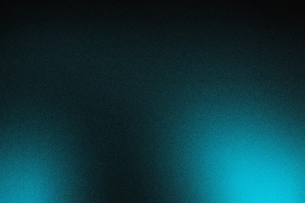 Con una textura granulada, fondo con gradiente negro y cian