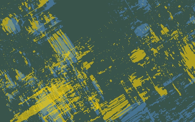 Textura grunge abstracta pintura de salpicaduras de fondo verde y amarillo