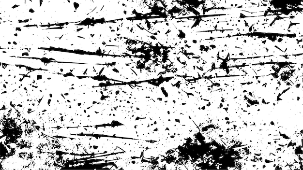 Textura Grunge en blanco y negro con arañazos y grietas en la ilustración de la pared en apuros
