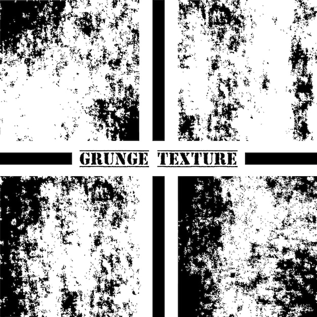 Textura grunge en blanco y negro Conjunto de texturas grunge Superposición de polvo