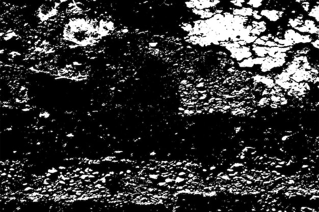 Textura grunge en blanco y negro Ilustración vectorial Textura de fondo