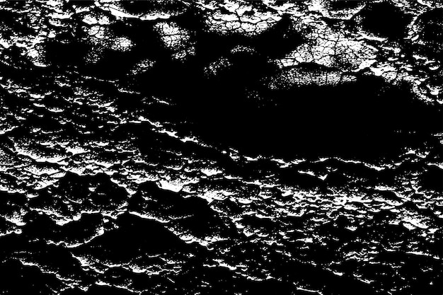 Textura grunge en blanco y negro Ilustración vectorial Textura de fondo