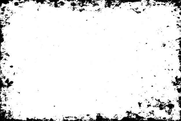 textura grunge negra con bordes pesados y angustiados ilustración vectorial textura grange negra en blanco